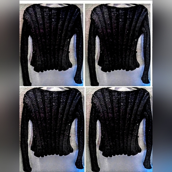 NWT Retro Cashmere Alpaca Blend Poor Boy Sweater With A Little Bling! - Picture 4 of 5